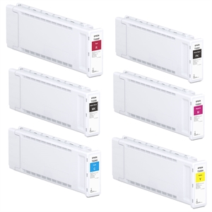 Full set of ink cartridges for Epson T3700, T5700, and T7700